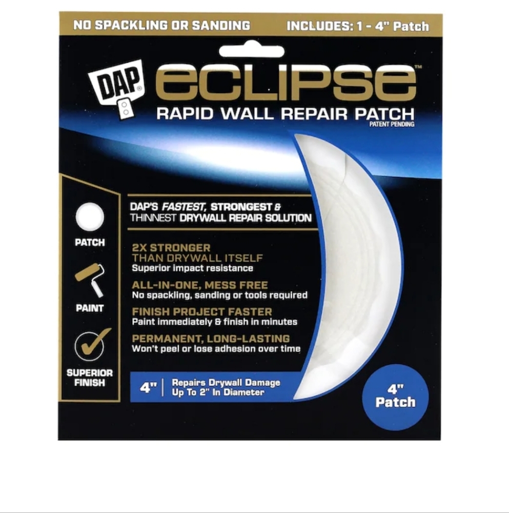 2 packs of DAP Eclipse 7.38-in x 4-in Drywall Repair Patch